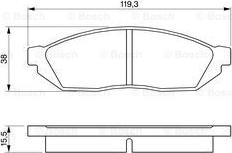 BOSCH 0 986 467 311 - Гальмівні колодки, дискові гальма autozip.com.ua