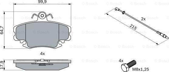 BOSCH 0 986 467 720 - Колодка гальм. диск. DACIA LOGAN передн. вир-во Bosch autozip.com.ua