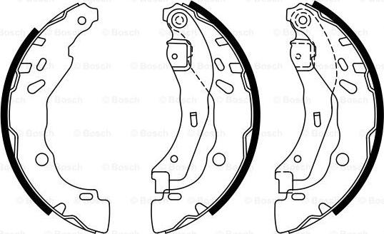 BOSCH 0 986 487 940 - Комплект гальм, барабанний механізм autozip.com.ua
