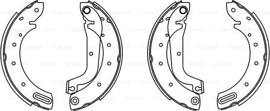 BOSCH 0 986 487 566 - Комплект гальм, барабанний механізм autozip.com.ua