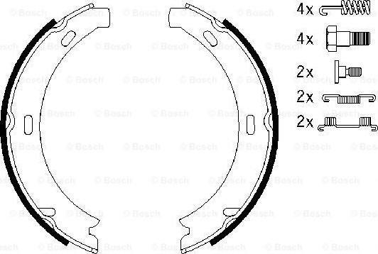 BOSCH 0 986 487 584 - Комплект гальм, ручник, парковка autozip.com.ua