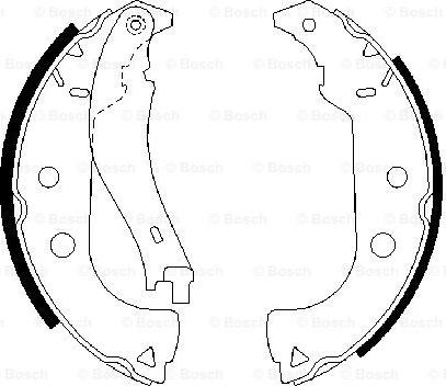 BOSCH 0 986 487 629 - Комплект гальм, барабанний механізм autozip.com.ua