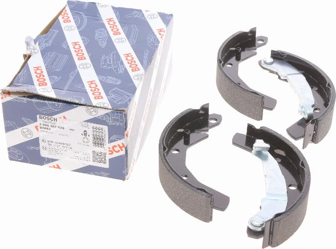 BOSCH 0 986 487 628 - Комплект гальм, барабанний механізм autozip.com.ua