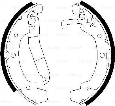 BOSCH 0 986 487 193 - Комплект гальм, барабанний механізм autozip.com.ua