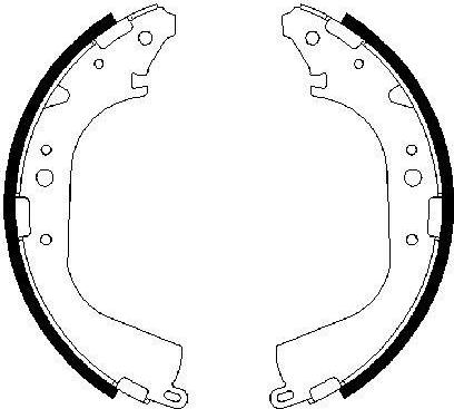 BOSCH 0 986 487 354 - Комплект гальм, барабанний механізм autozip.com.ua