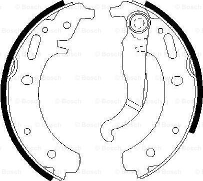 BOSCH 0 986 487 224 - Комплект гальм, барабанний механізм autozip.com.ua