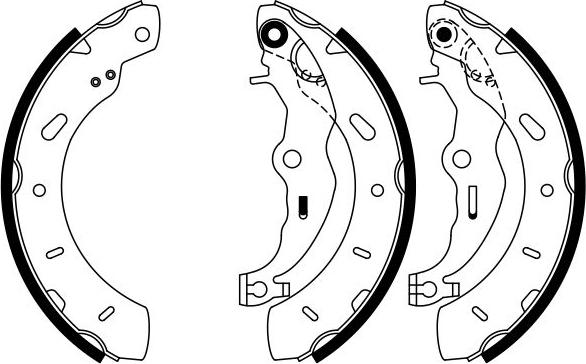 BOSCH 0 986 487 796 - Комплект гальм, барабанний механізм autozip.com.ua