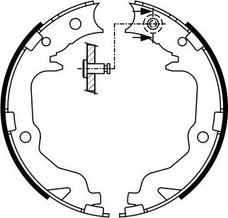 BOSCH 0 986 487 766 - Комплект гальм, ручник, парковка autozip.com.ua