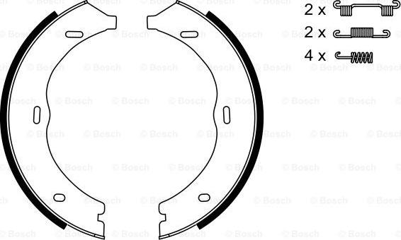 BOSCH 0 986 487 718 - Комплект гальм, ручник, парковка autozip.com.ua