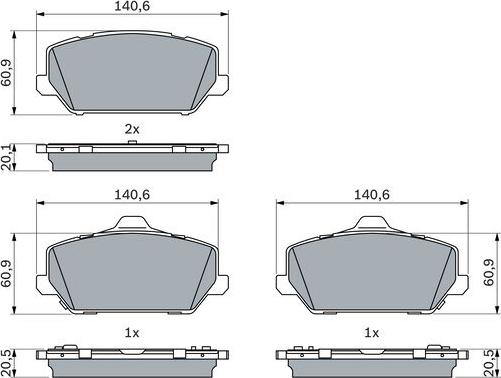 BOSCH 0 986 424 954 - Гальмівні колодки, дискові гальма autozip.com.ua