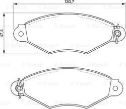 BOSCH 0 986 424 453 - Гальмівні колодки, дискові гальма autozip.com.ua