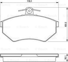 BOSCH 0 986 424 468 - Гальмівні колодки, дискові гальма autozip.com.ua