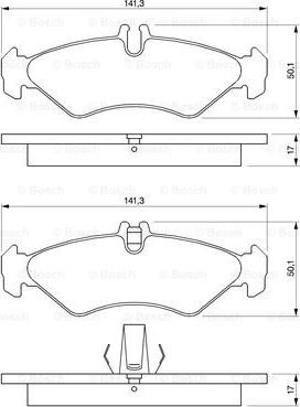 BOSCH 0 986 424 463 - Гальмівні колодки, дискові гальма autozip.com.ua