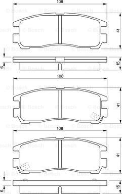 BOSCH 0 986 424 467 - Гальмівні колодки, дискові гальма autozip.com.ua