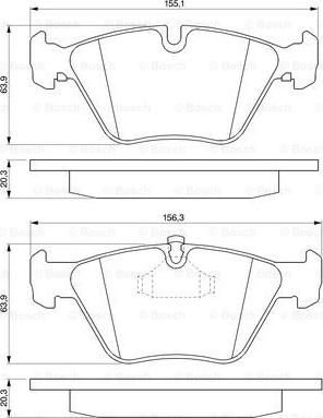 BOSCH 0 986 424 400 - Гальмівні колодки, дискові гальма autozip.com.ua