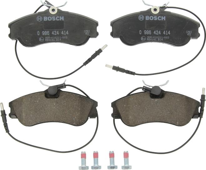 BOSCH 0 986 424 414 - Гальмівні колодки, дискові гальма autozip.com.ua