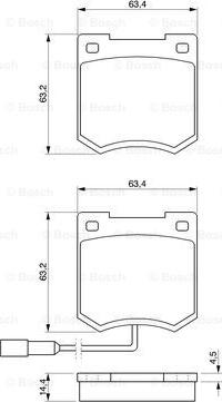 BOSCH 0 986 424 417 - Гальмівні колодки, дискові гальма autozip.com.ua