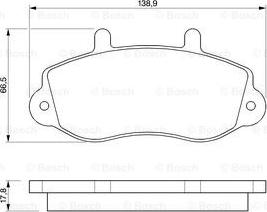 BOSCH 0 986 424 480 - Гальмівні колодки, дискові гальма autozip.com.ua