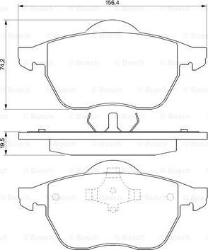 BOSCH 0 986 424 481 - Гальмівні колодки, дискові гальма autozip.com.ua