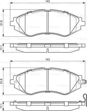 BOSCH 0 986 424 474 - Гальмівні колодки, дискові гальма autozip.com.ua