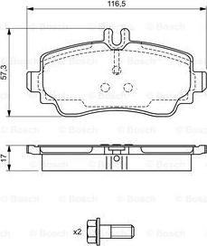 BOSCH 0 986 424 470 - Гальмівні колодки, дискові гальма autozip.com.ua