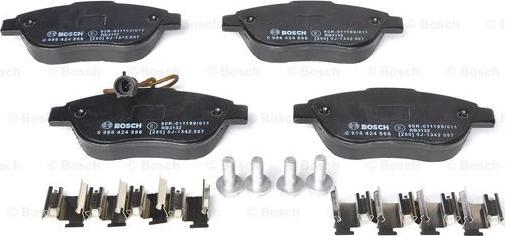 BOSCH 0 986 424 596 - Колодка гальм. диск. FIAT LINEA. BRAVO передн. вир-во Bosch autozip.com.ua