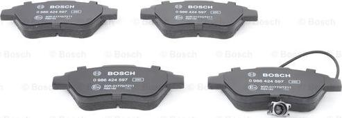 BOSCH 0 986 424 597 - Гальмівні колодки, дискові гальма autozip.com.ua