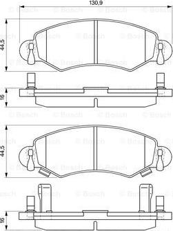 BOSCH 0 986 424 549 - Гальмівні колодки, дискові гальма autozip.com.ua