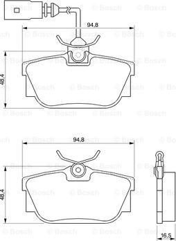 BOSCH 0 986 424 542 - Гальмівні колодки, дискові гальма autozip.com.ua