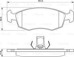 BOSCH 0 986 424 554 - Гальмівні колодки, дискові гальма autozip.com.ua