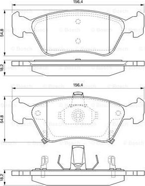 BOSCH 0 986 424 560 - Гальмівні колодки, дискові гальма autozip.com.ua