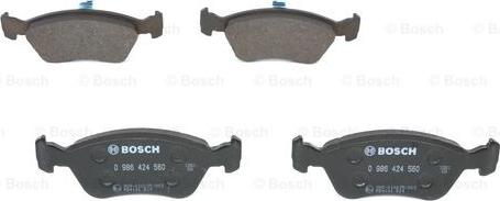 BOSCH 0 986 424 560 - Гальмівні колодки, дискові гальма autozip.com.ua