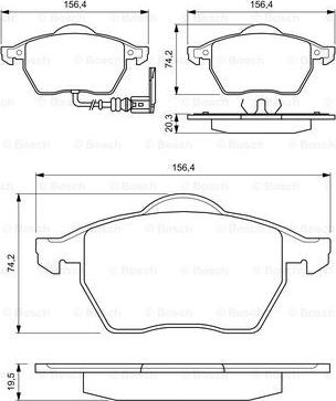 BOSCH 0 986 424 501 - Гальмівні колодки, дискові гальма autozip.com.ua