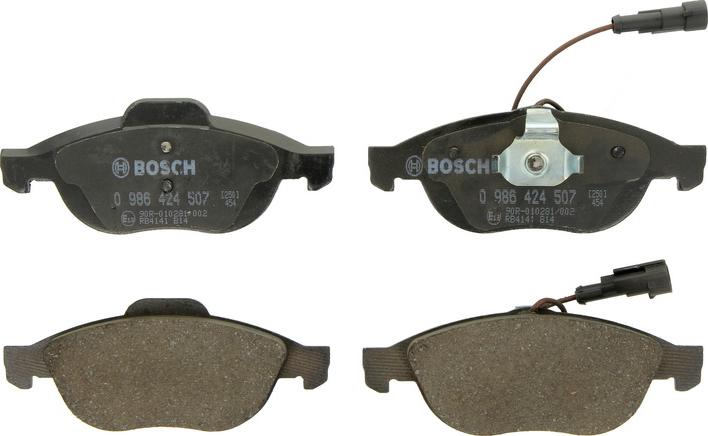 BOSCH 0 986 424 507 - Гальмівні колодки, дискові гальма autozip.com.ua