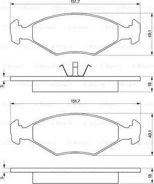 BOSCH 0 986 424 514 - Гальмівні колодки, дискові гальма autozip.com.ua