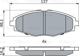 BOSCH 0 986 424 512 - Комплект гальмівних колодок  - дискові autozip.com.ua