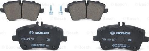 BOSCH 0 986 424 517 - Гальмівні колодки, дискові гальма autozip.com.ua