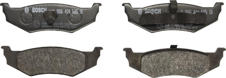 BOSCH 0 986 424 585 - Гальмівні колодки, дискові гальма autozip.com.ua