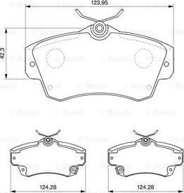 BOSCH 0 986 424 586 - Гальмівні колодки, дискові гальма autozip.com.ua