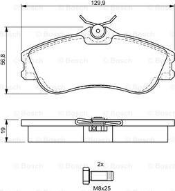 BOSCH 0 986 424 583 - Гальмівні колодки, дискові гальма autozip.com.ua