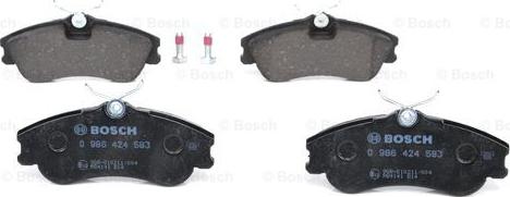 BOSCH 0 986 424 583 - Гальмівні колодки, дискові гальма autozip.com.ua