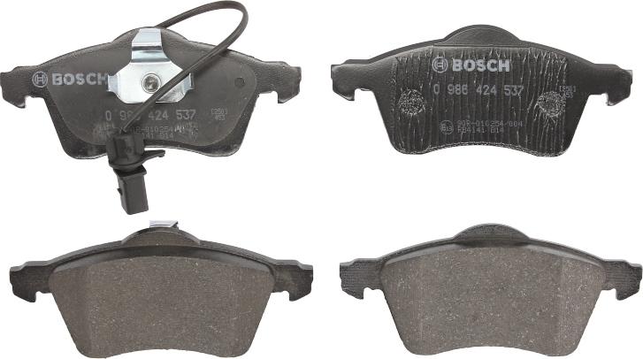 BOSCH 0 986 424 537 - Гальмівні колодки, дискові гальма autozip.com.ua