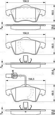 BOSCH 0 986 424 537 - Гальмівні колодки, дискові гальма autozip.com.ua