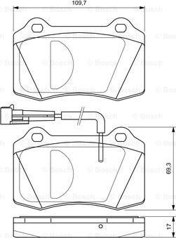 BOSCH 0 986 424 579 - Гальмівні колодки, дискові гальма autozip.com.ua