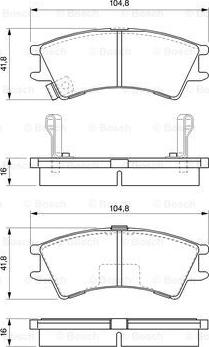 BOSCH 0 986 424 575 - Гальмівні колодки, дискові гальма autozip.com.ua