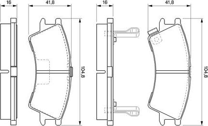 BOSCH 0 986 424 575 - Гальмівні колодки, дискові гальма autozip.com.ua