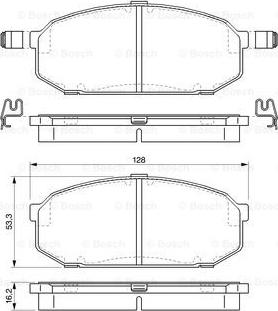 BOSCH 0 986 424 573 - Гальмівні колодки, дискові гальма autozip.com.ua