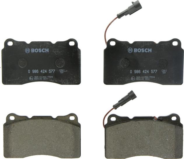 BOSCH 0 986 424 577 - Гальмівні колодки, дискові гальма autozip.com.ua