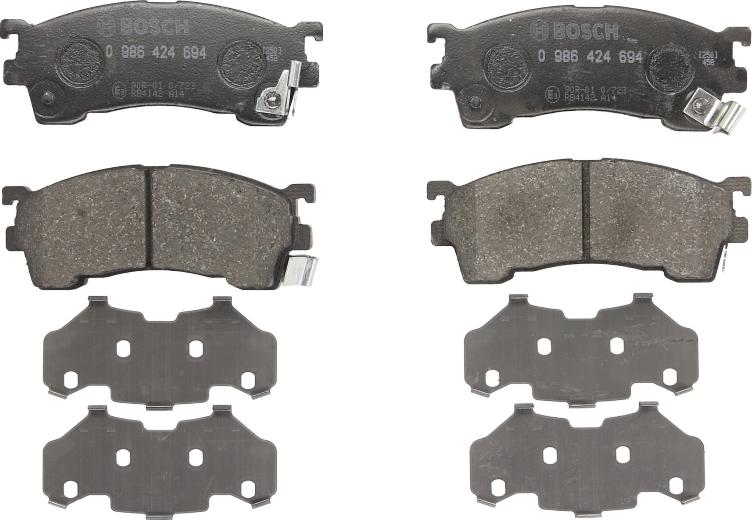BOSCH 0 986 424 694 - Гальмівні колодки, дискові гальма autozip.com.ua
