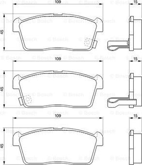 BOSCH 0 986 424 695 - Комплект гальмівних колодок з 4 шт. дисків autozip.com.ua